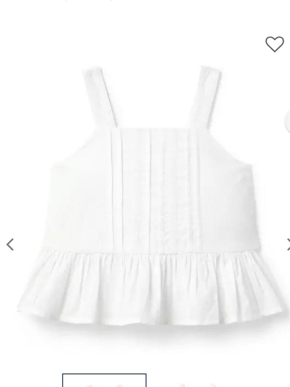 Janie and Jack White Ruffle Tank Top